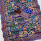 Printed Chinnon Saree with Mirror Zari Work