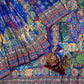 Printed Chinnon Saree with Mirror Zari Work