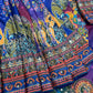 Printed Chinnon Saree with Mirror Zari Work