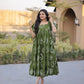 Printed Cotton Maxi Dress with Tiered Flair for Summer and Casual Wear