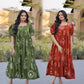 Printed Cotton Maxi Dress with Tiered Flair for Summer and Casual Wear