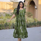 Printed Cotton Maxi Dress with Tiered Flair for Summer and Casual Wear