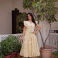 Printed Cotton Maxi Dress with Tiered Flair for Summer and Casual Wear
