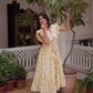 Printed Cotton Maxi Dress with Tiered Flair for Summer and Casual Wear