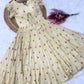 Printed Cotton Maxi Dress with Tiered Flair for Summer and Casual Wear
