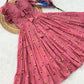 Printed Cotton Maxi Dress with Tiered Flair for Summer and Casual Wear