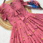 Printed Cotton Maxi Dress with Tiered Flair for Summer and Casual Wear