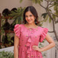 Printed Cotton Maxi Dress with Tiered Flair for Summer and Casual Wear