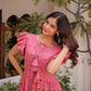 Printed Cotton Maxi Dress with Tiered Flair for Summer and Casual Wear