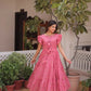 Printed Cotton Maxi Dress with Tiered Flair for Summer and Casual Wear