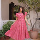 Printed Cotton Maxi Dress with Tiered Flair for Summer and Casual Wear