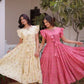 Printed Cotton Maxi Dress with Tiered Flair for Summer and Casual Wear