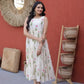 Printed Cotton Sleeveless Dress with Tiered Flair for Summer and Casual Wear
