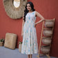 Printed Cotton Sleeveless Dress with Tiered Flair for Summer and Casual Wear