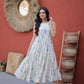 Printed Cotton Sleeveless Dress with Tiered Flair for Summer and Casual Wear