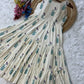 Printed Cotton Sleeveless Dress with Tiered Flair for Summer and Casual Wear
