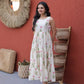 Printed Cotton Sleeveless Dress with Tiered Flair for Summer and Casual Wear