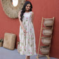 Printed Cotton Sleeveless Dress with Tiered Flair for Summer and Casual Wear