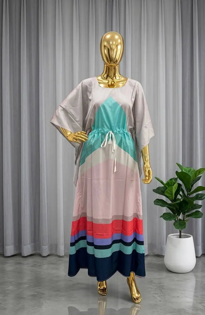 Printed Long Kaftan Dress for Casual and Lounge Wear
