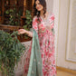 Printed Russian Silk Anarkali Gown with Embroidered Dupatta for Festive and Party Wear