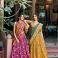 Printed Tasar Silk Lehenga Set for Festive and Wedding Occasions