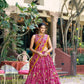 Printed Tasar Silk Lehenga Set for Festive and Wedding Occasions