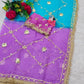 Pure Chiffon Gota Patti Saree with Designer Lace for Festive and Wedding Wear