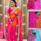 Pure Chiffon Gota Patti Saree with Designer Lace for Festive and Wedding Wear