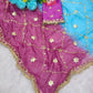 Pure Chiffon Gota Patti Saree with Designer Lace for Festive and Wedding Wear