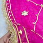 Pure Chiffon Saree with Gota Patti work and dual color for Festive Celebrations available in 4 colors