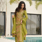 Pure Chinon Silk Embroidered Suit Set with Lace Dupatta
