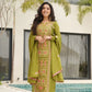 Pure Chinon Silk Embroidered Suit Set with Lace Dupatta