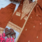 Pure Chinon Silk Embroidered Suit Set with Plazzo & Dupatta – Premium Festive & Party Wear