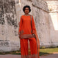 Pure Chinon Silk Embroidered Suit Set with Sequin Dupatta