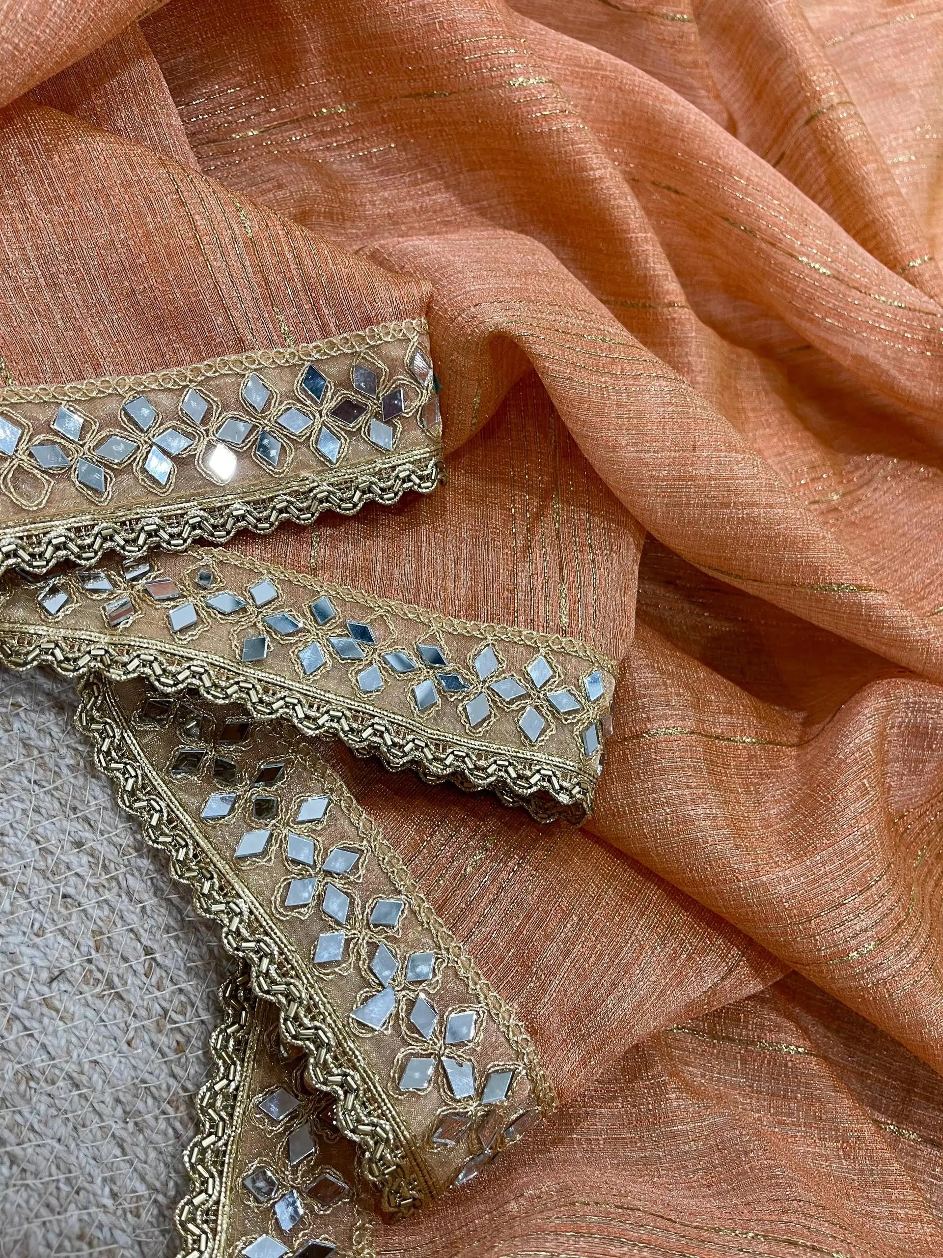 Pure Cotton Designer Saree with Mirror Work for Festive and Occasion Wear