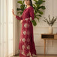 Pure Crepe Silk Embroidered Partywear Suit Set