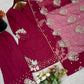 Pure Crepe Silk Embroidered Partywear Suit Set
