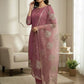 Pure Crepe Silk Embroidered Partywear Suit Set