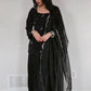 Pure Crepe Silk Embroidered Partywear Suit Set