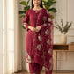 Pure Crepe Silk Embroidered Partywear Suit Set