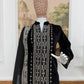 Pure Crepe Silk Embroidered Partywear Suit Set