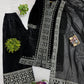 Pure Crepe Silk Embroidered Partywear Suit Set