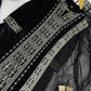 Pure Crepe Silk Embroidered Partywear Suit Set