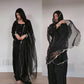 Pure Crepe Silk Embroidered Partywear Suit Set