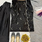 Pure Crepe Silk Embroidered Partywear Suit Set