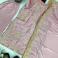 Pure Crepe Silk Embroidered Partywear Suit Set