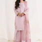 Pure Crepe Silk Embroidered Partywear Suit Set