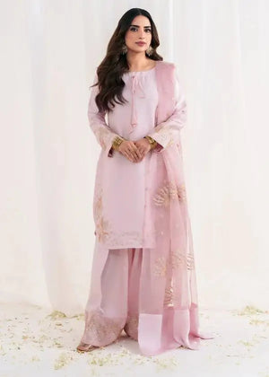 Pure Crepe Silk Embroidered Partywear Suit Set
