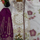 Pure Fendy Silk Embroidered Sharara Suit for Festive and Wedding Occasions