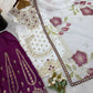 Pure Fendy Silk Embroidered Sharara Suit for Festive and Wedding Occasions